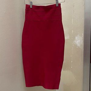 WOW Couture - Cherry Red Bandage Pencil Skirt